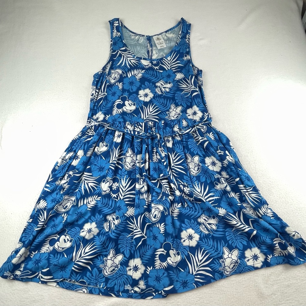 Disney Mickey Mouse and Friends Hawaii Aloha Dress w/ Pockets for Women Size XS
